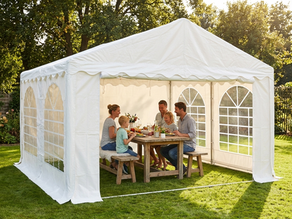 5x6 metre white marquee shelter for outdoor events