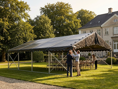 PVC Marquee Roof Cover in Black, Waterproof and UV-Resistant - view 3