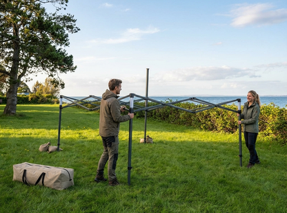 Steel gazebo frame in grey for outdoor events - view 3