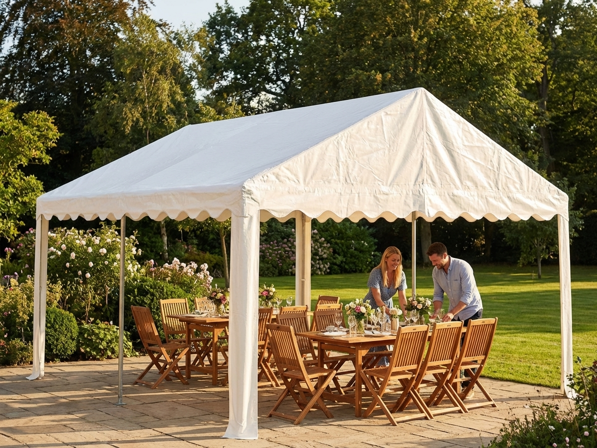 White polyethylene marquee roof cover 5x6m for outdoor events - view 3