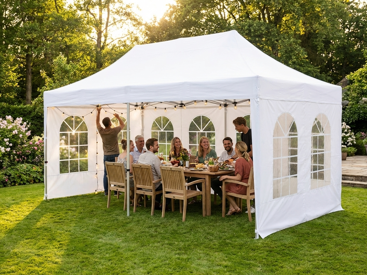 White pop up gazebo 3x6m for outdoor events - view 3