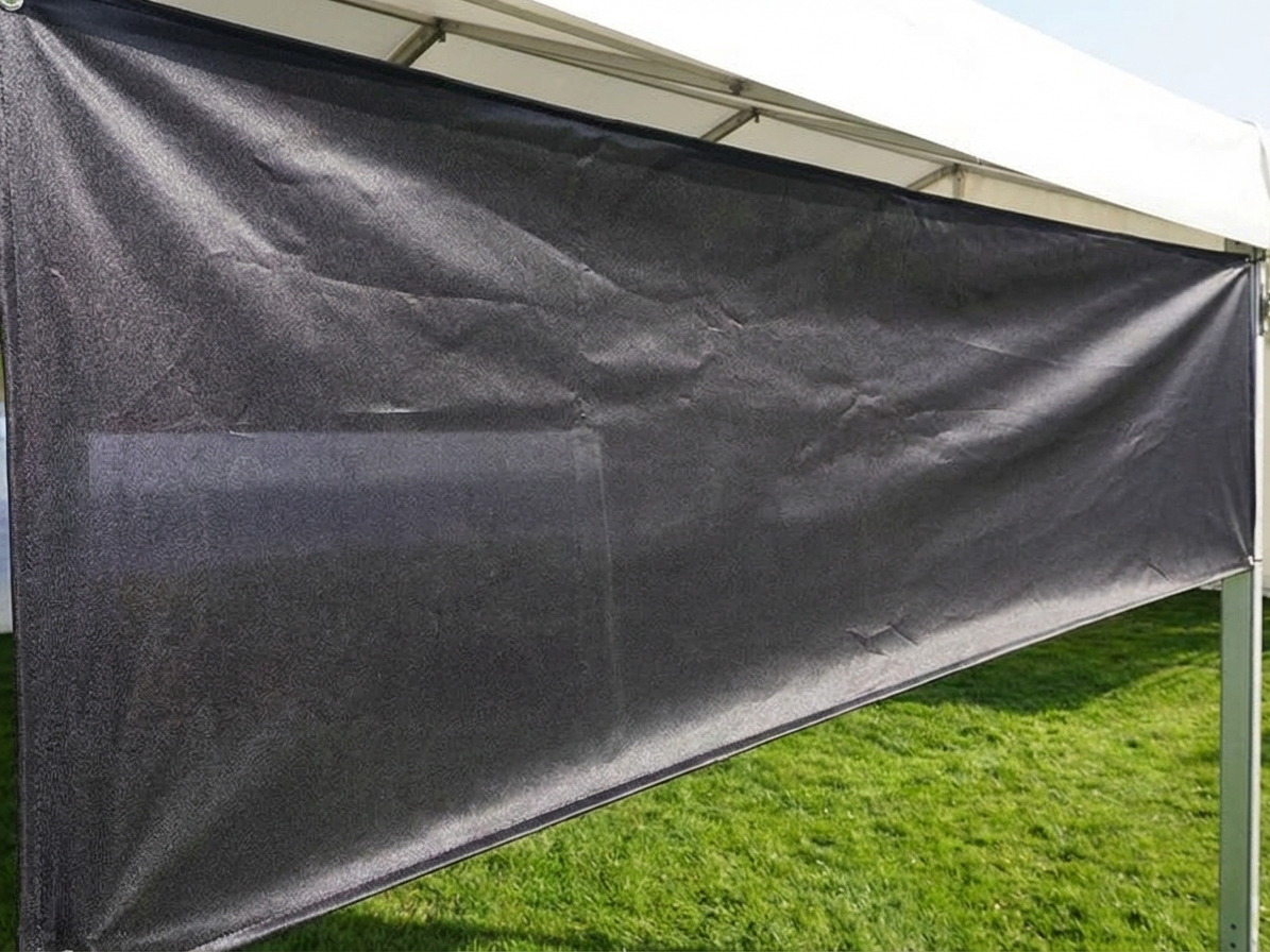 White gazebo banner for event displays
