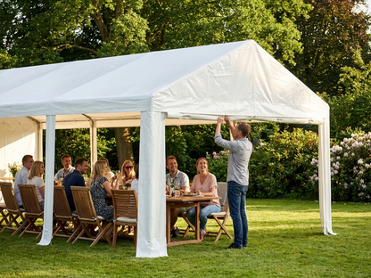 PVC roof cover end section, 7x4m white, for outdoor events