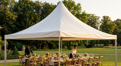White PVC roof cover for 6x6m party tents - view 3