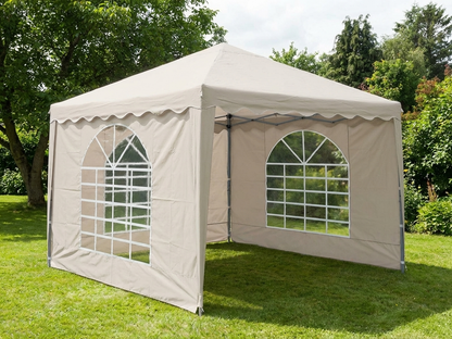 Sand coloured 3x3 m marquee for outdoor events - product detail