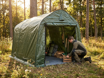 Green and grey storage tent, 2x3x2m, for outdoor use - view 3