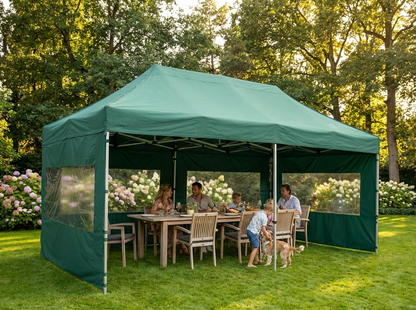 Pop Up Gazebo 4x8m Green with Aluminium Frame - view 3