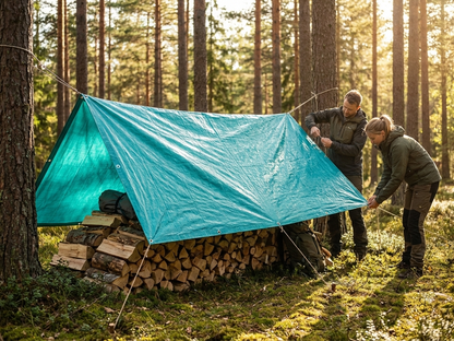 Green tarpaulin 10x15m for outdoor use