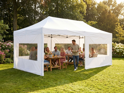 White pop up gazebo with aluminium frame for outdoor events - view 3