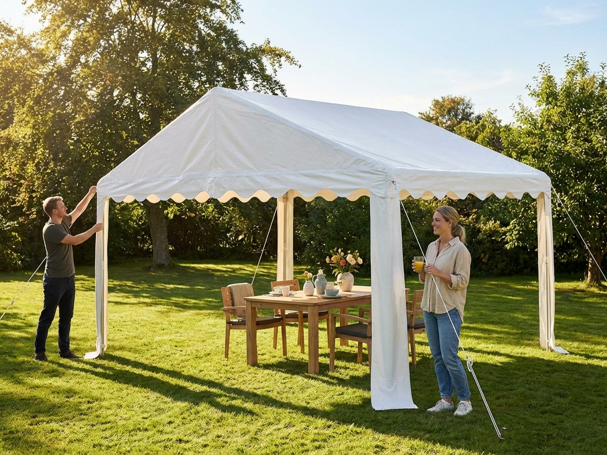 Marquee Roof Cover 4x6 m White PVC for outdoor events