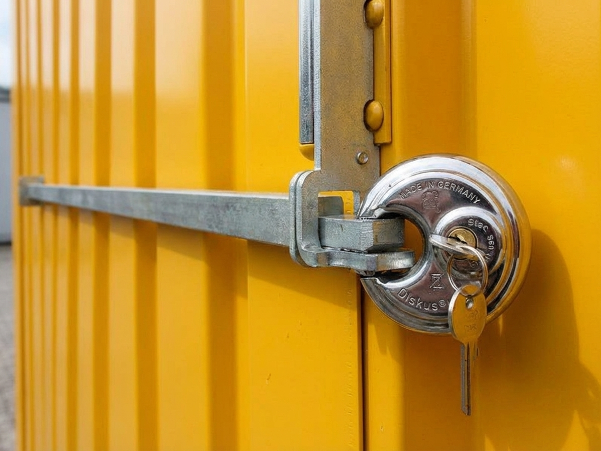 Security bar for container in solid steel - product detail