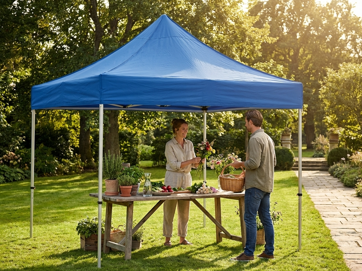 Blue 4x4 metre gazebo roof cover