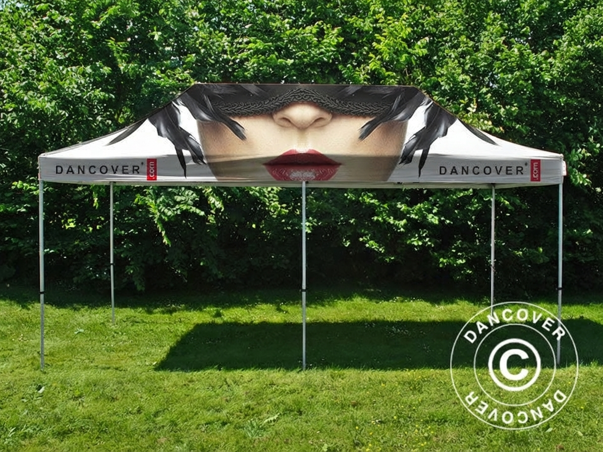 4x8 m white pop-up gazebo with aluminium frame for outdoor events