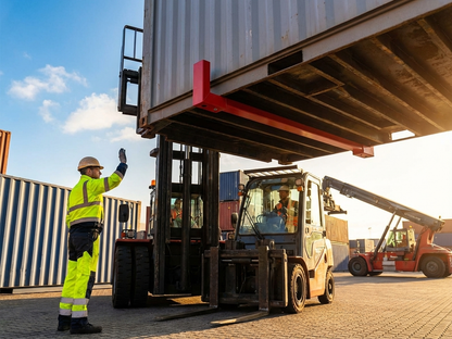 Heavy duty steel forklift guides for industrial use