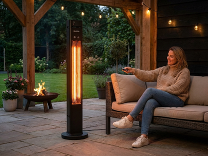 Black patio heater for outdoor use - view 3