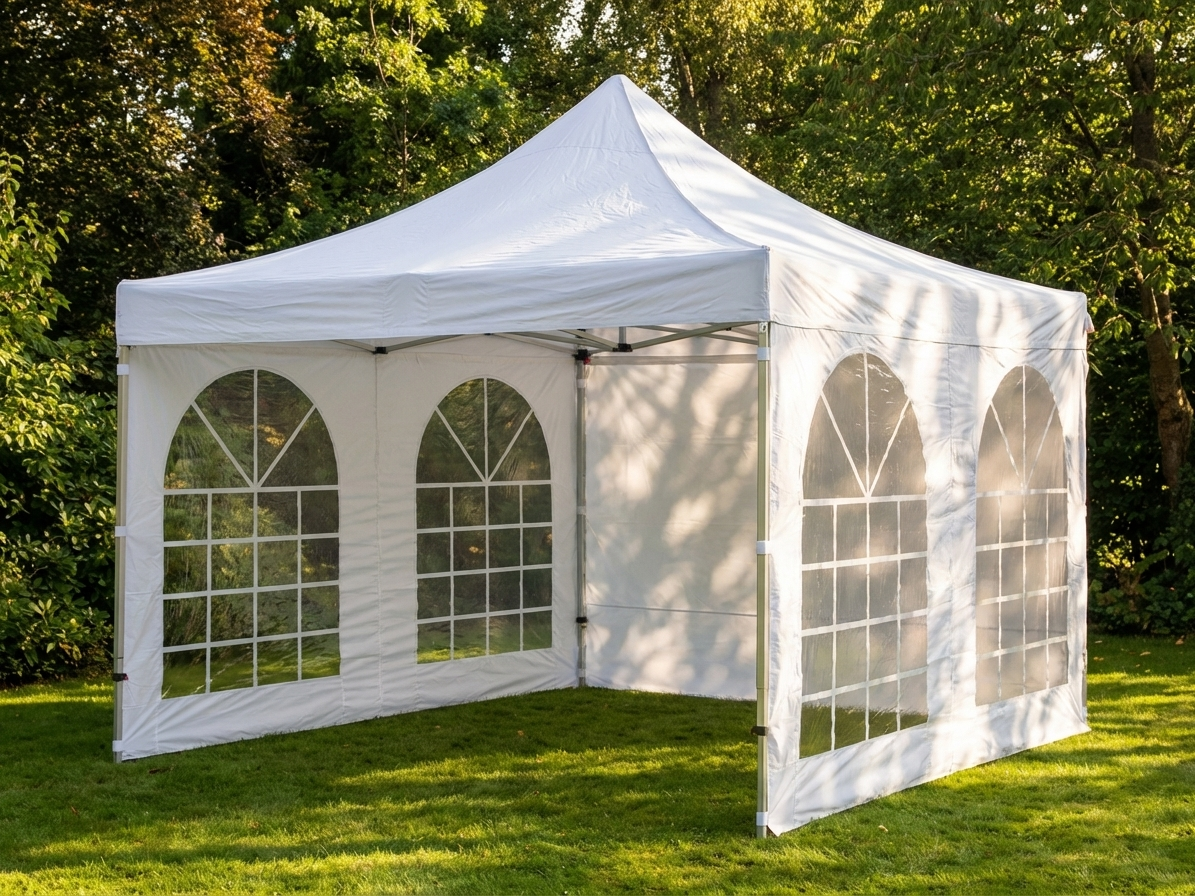 White pop-up gazebo 4x4m for outdoor events - product detail