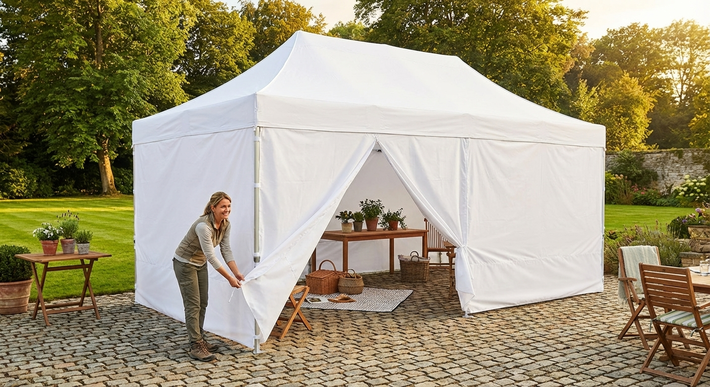 PVC Gazebo Sidewall Kit in White for 4x4m Gazebos - view 3