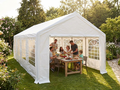 White 4x10 metre marquee for outdoor events - product detail