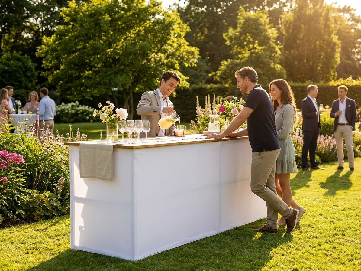 White side panel for event tents, 3m polyester with PVC backing - view 3