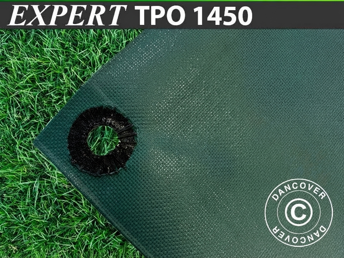 Green tarpaulin 3.5x8 m for outdoor use