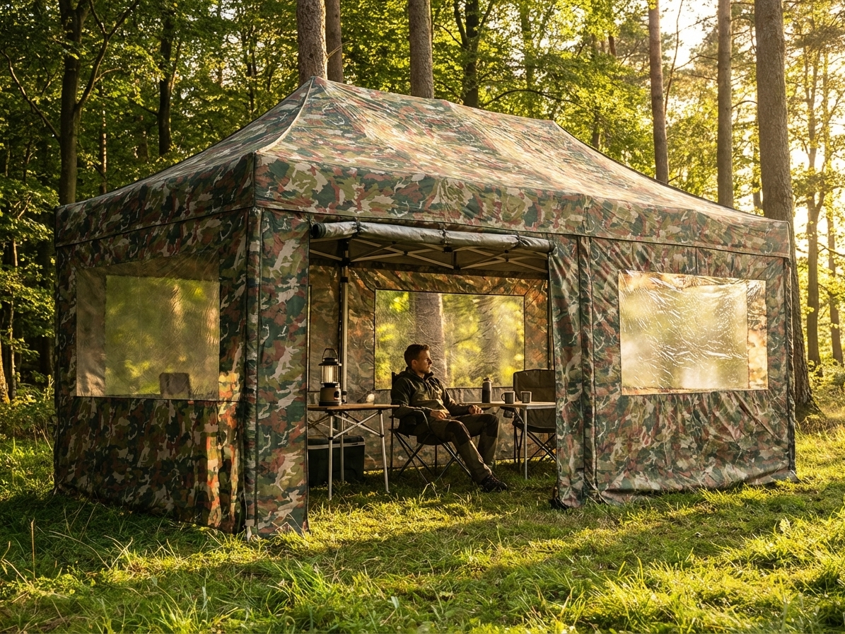 Gazebo Sidewall Kit in camouflage pattern for outdoor events - view 3
