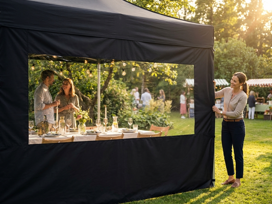 Panorama Window Sidewall 4.5m Black for Outdoor Events - product detail