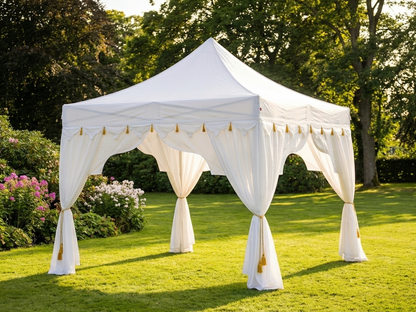 Pop up gazebo 3x3m white gold aluminium frame for outdoor events