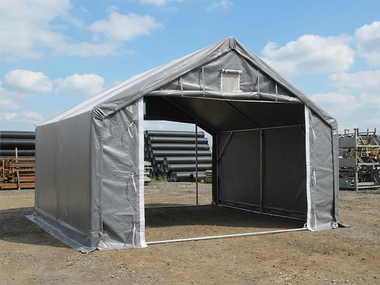 Grey PVC Storage Shelter with Galvanised Steel Frame - product detail