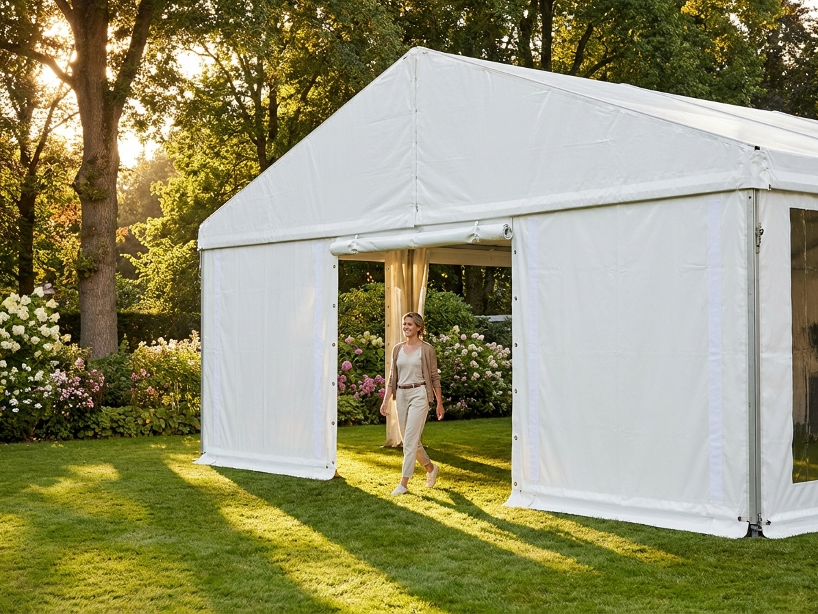 White PVC Endwall 6m for indoor and outdoor use - product detail