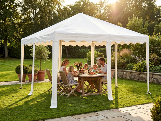 White PVC roof cover for outdoor events, 5x5 meters - product detail
