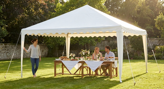 White PVC marquee roof cover 6x6 m for outdoor use - product detail