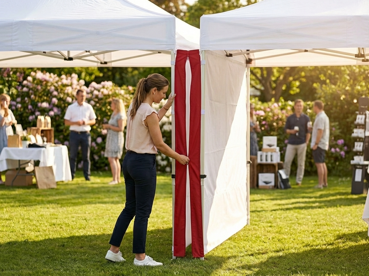Red infill joint panels for FleXtents® PRO pop-up gazebo
