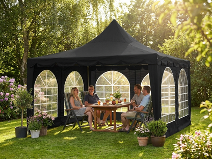 4x4 m black marquee pagoda for outdoor events