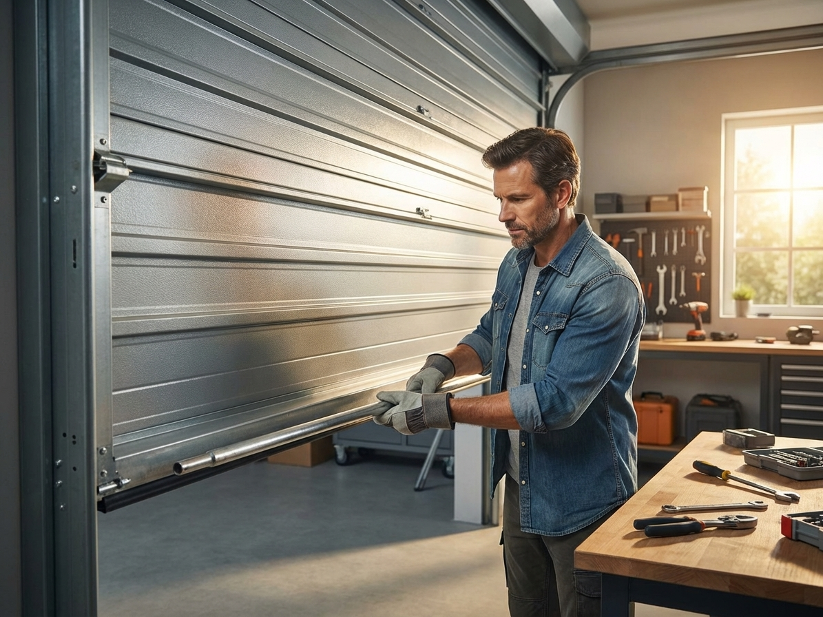 Galvanised steel door rail for storage use - view 3