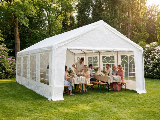 White 4x10 metre marquee for outdoor events