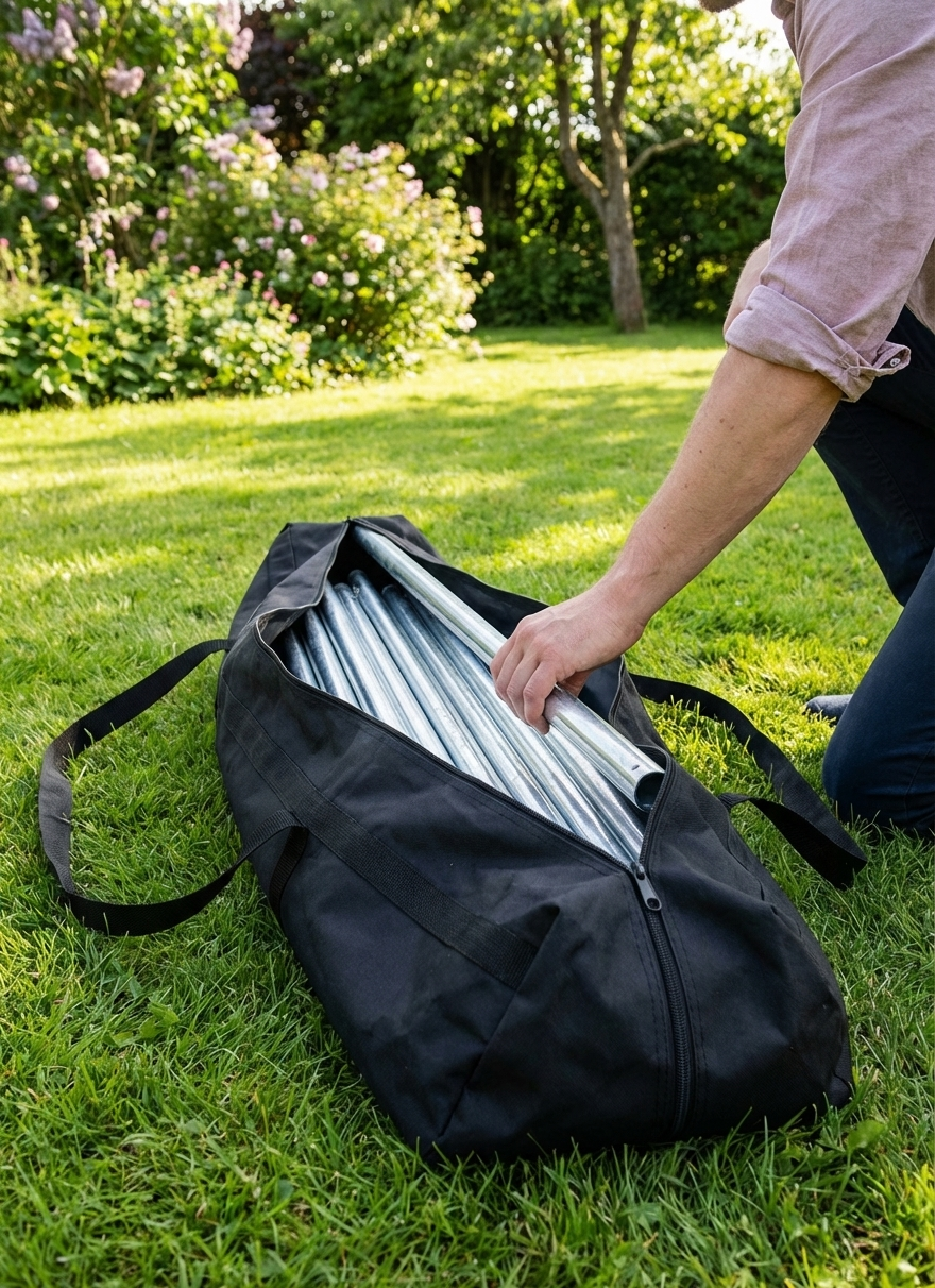 Black Marquee Carry Bag for outdoor events, made of Polyester and PVC - product detail