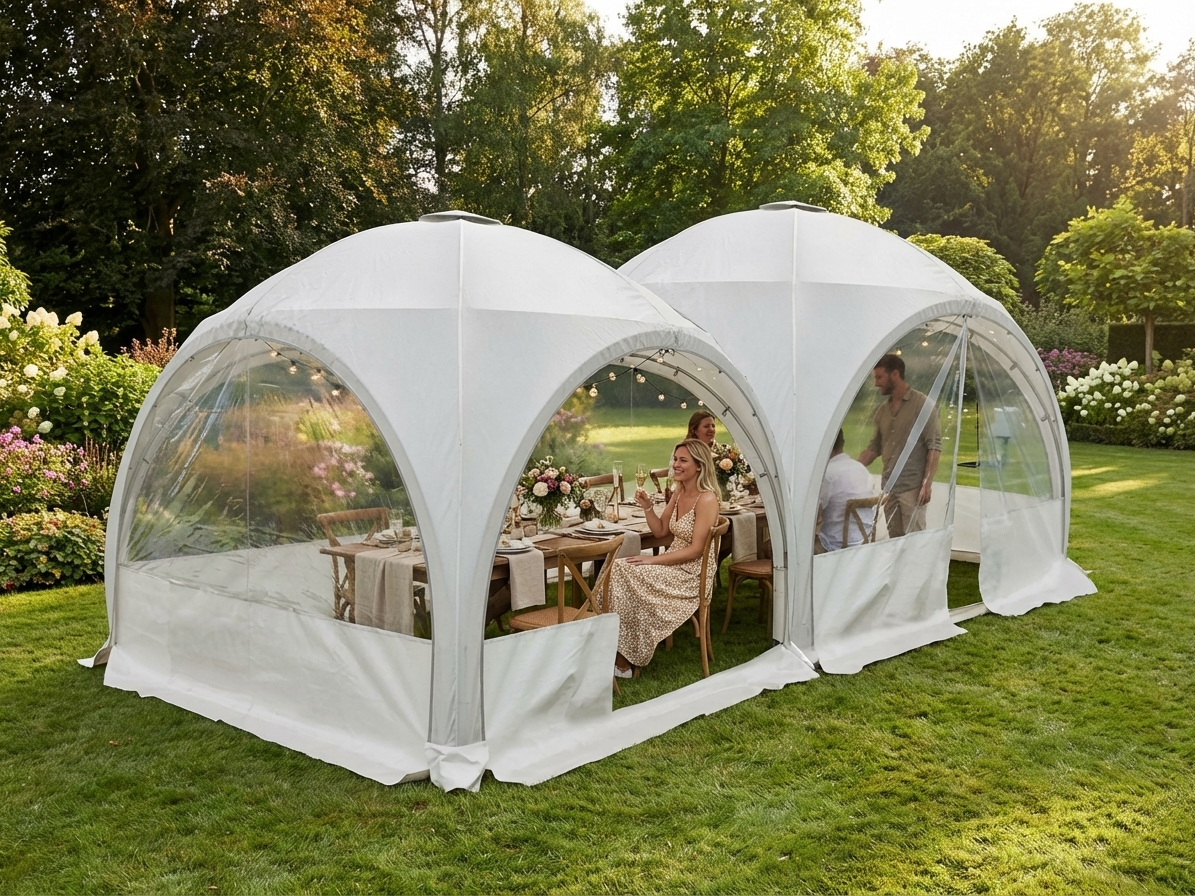 White dome marquee with aluminium frame, 3x6 metres, for outdoor events - view 3
