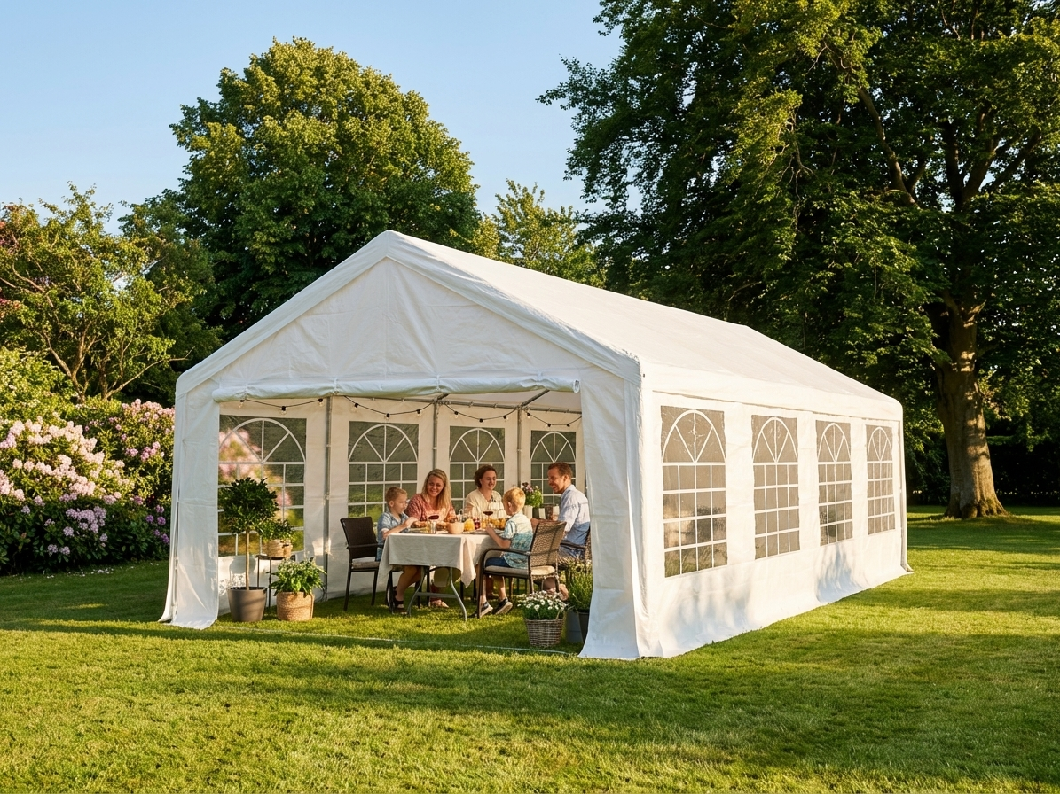 White 4x10 metre marquee for outdoor events - view 3