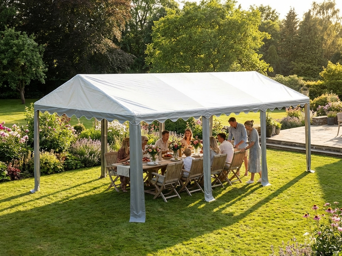 Marquee roof cover 5x8m white grey PVC for outdoor events - view 3