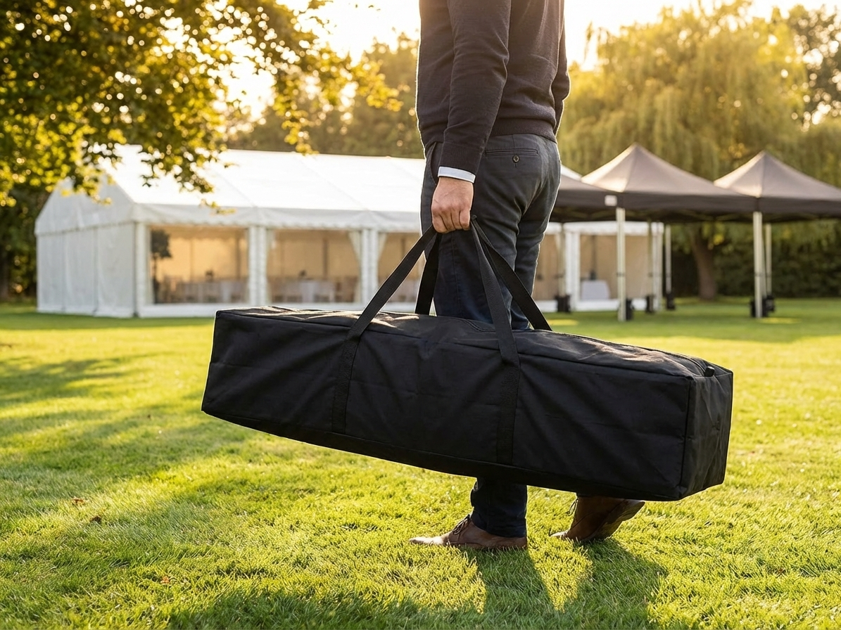 Black carry bag for event tents, lightweight design - product detail