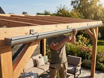 Aluminium roof pole 1.67m grey ideal for construction