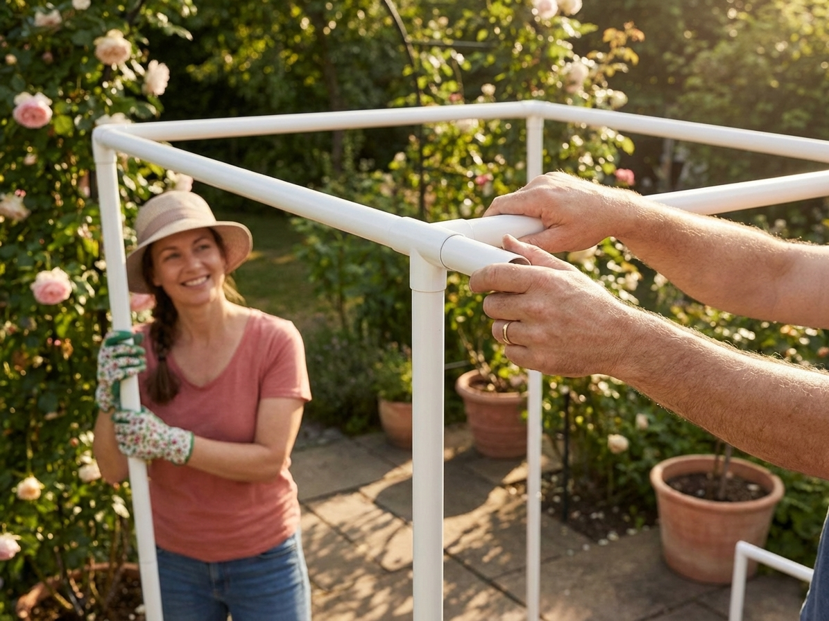 4-way connector galvanised steel Ø42 mm silver - view 3
