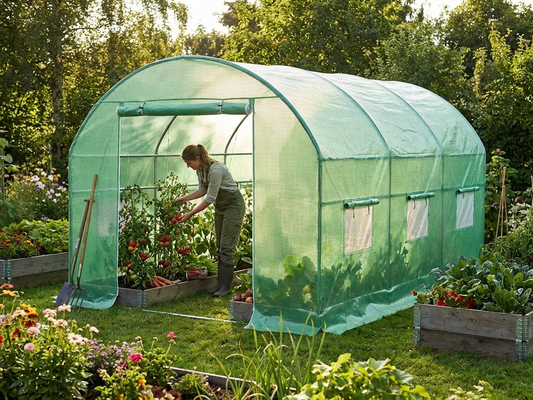 Polytunnel Greenhouse Cover 3x3x2m Green