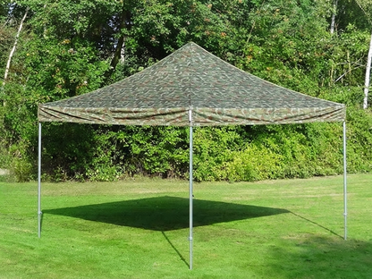 Camouflage pop-up gazebo with aluminium frame for outdoor use