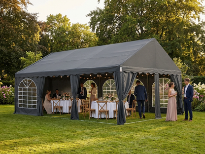 Dark Grey PVC Marquee 4x8 m for Outdoor Events - view 3