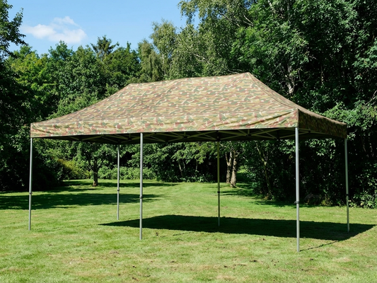 Camouflage pop-up gazebo with steel frame for outdoor use - product detail