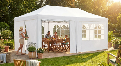 White Gazebo Sidewall Kit 3x4.5m for Outdoor Use
