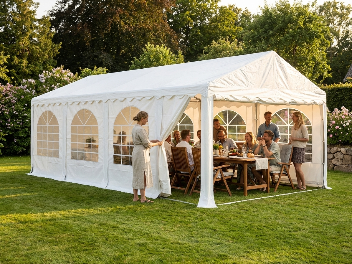 White 5x8 m marquee for outdoor events - view 3