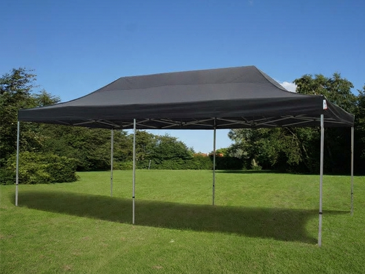 Black pop-up gazebo with aluminium frame for outdoor events - product detail