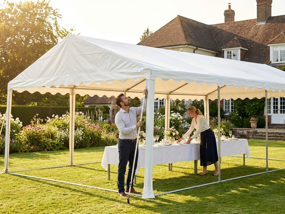 White PVC marquee roof cover 8x12m for outdoor events - product detail